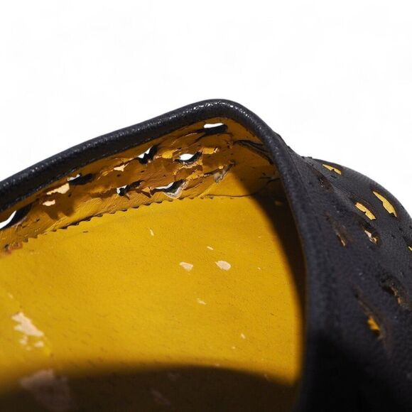 Faryl Robin Perforated Heels Navy / Yellow Women's 10 - Picture 13 of 13